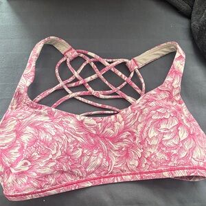 Lululemon Athletica Pink Floral Sports Bra